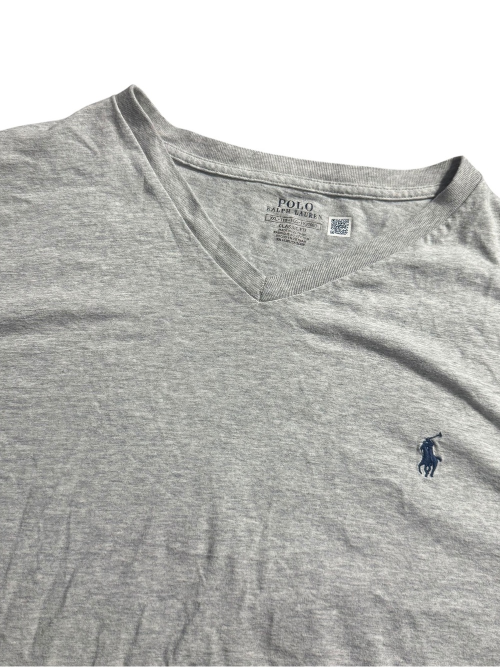 Polo Ralph Lauren Gray Classic Fit Jersey V-Neck T-Shirt Men’s 2XL